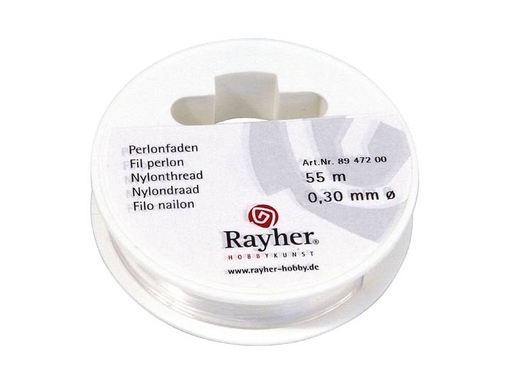 Rayher Perlonfaden Reissfest 0.3 mm 55 m