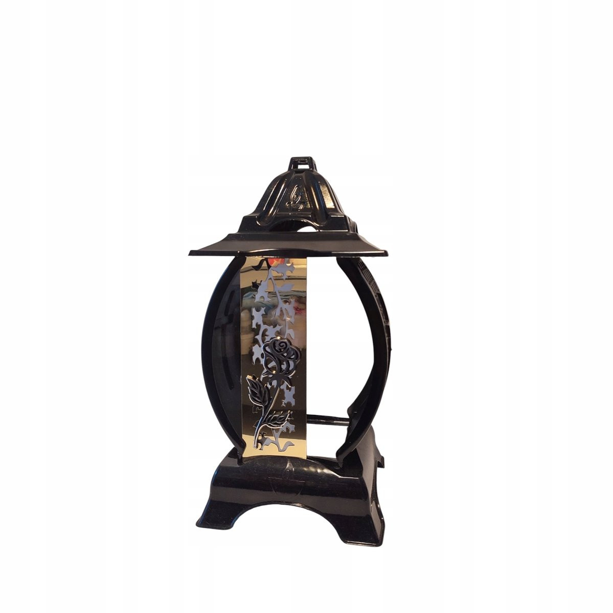 Zwartgouden glazen kaars 33 cm - Elegant geheugen