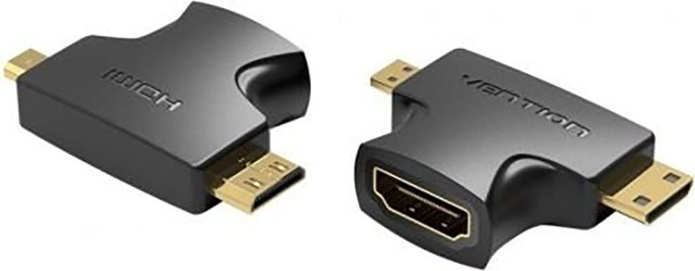 Vention AGFB0 Mini HDMI naar Micro HDMI naar HDMI kabel, Zwart