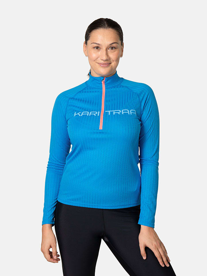 KARI TRAA Funktionslongsleeve "Ella" in Blau - XS