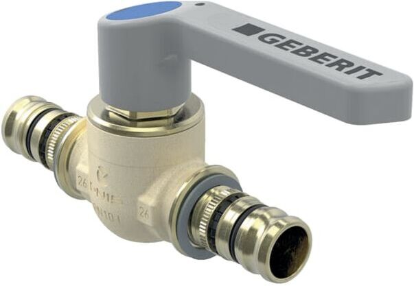 Geberit Kugelhahn 613061002 Ø 26 mm, mit Betätigungshebel, Messing