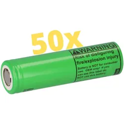 LG Chem 50x LG INR18650-MJ1 18650 Akku 3,6V 3500mAh 10A Flat Top