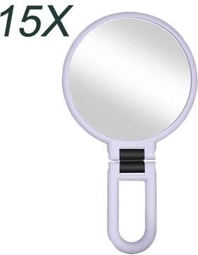 Uplift Picks Folding Magnifying Makeup Mirror 2X 5X 10X 15X Portable Travel Mirror purple (15x)