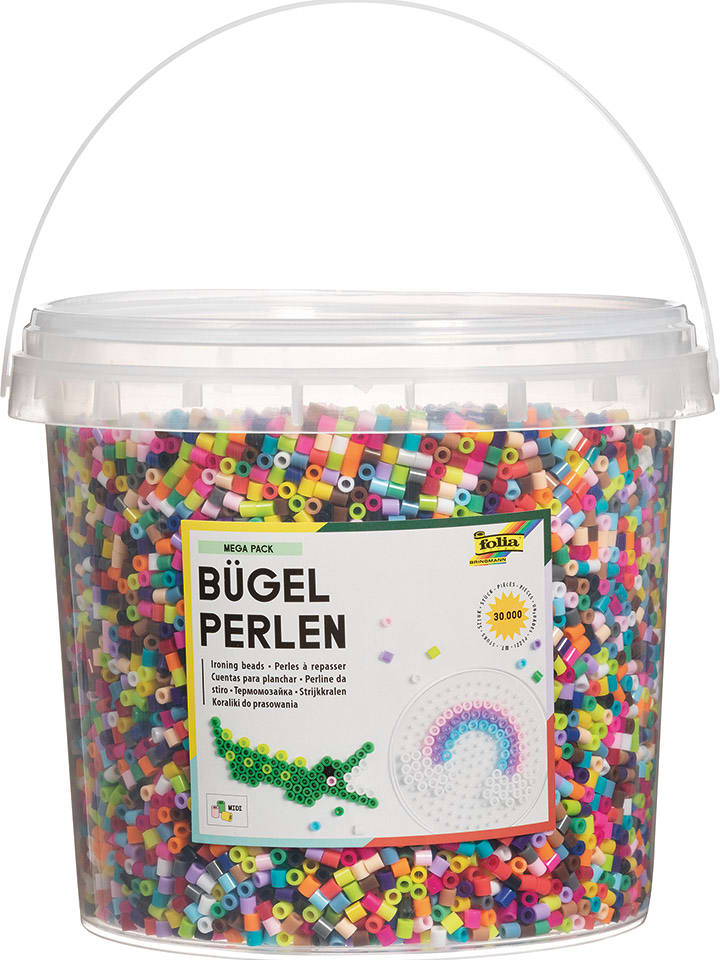 folia PAPER Bügelperlen "MEGA PACK" in Bunt - onesize
