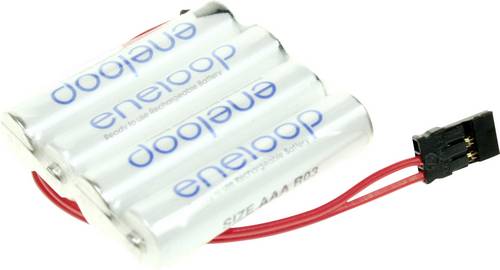 Panasonic eneloop Reihe F1x4 Akkupack 4x Micro (AAA) Kabel, Stecker NiMH 4.8V 750 mAh