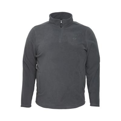 Fleecejacke BLEND "Fleecejacke BHFlint Big & Tall", Herren, Gr. 5XL, grau (iron gate), Obermaterial: 100% Polyester PES., Pullover Fleecejacke