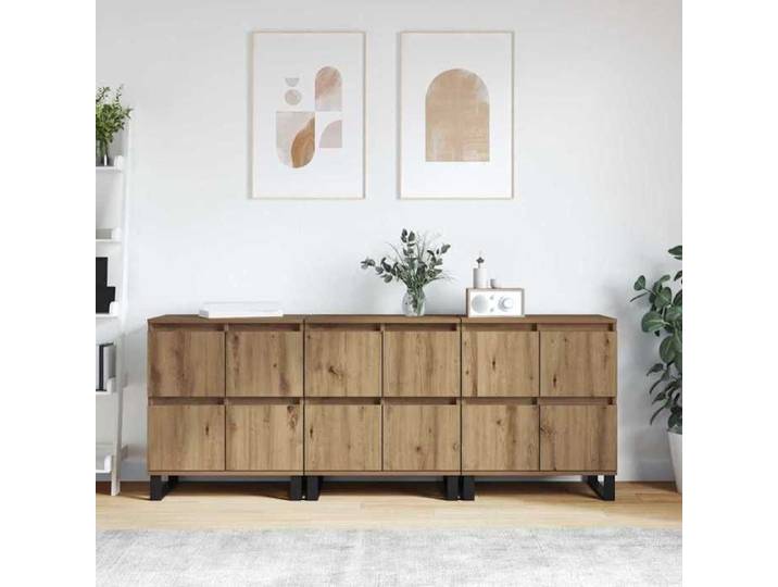 Buffet - (3 pcs) - Grande espace - Chêne artisanal 60x35x70 cm A3022