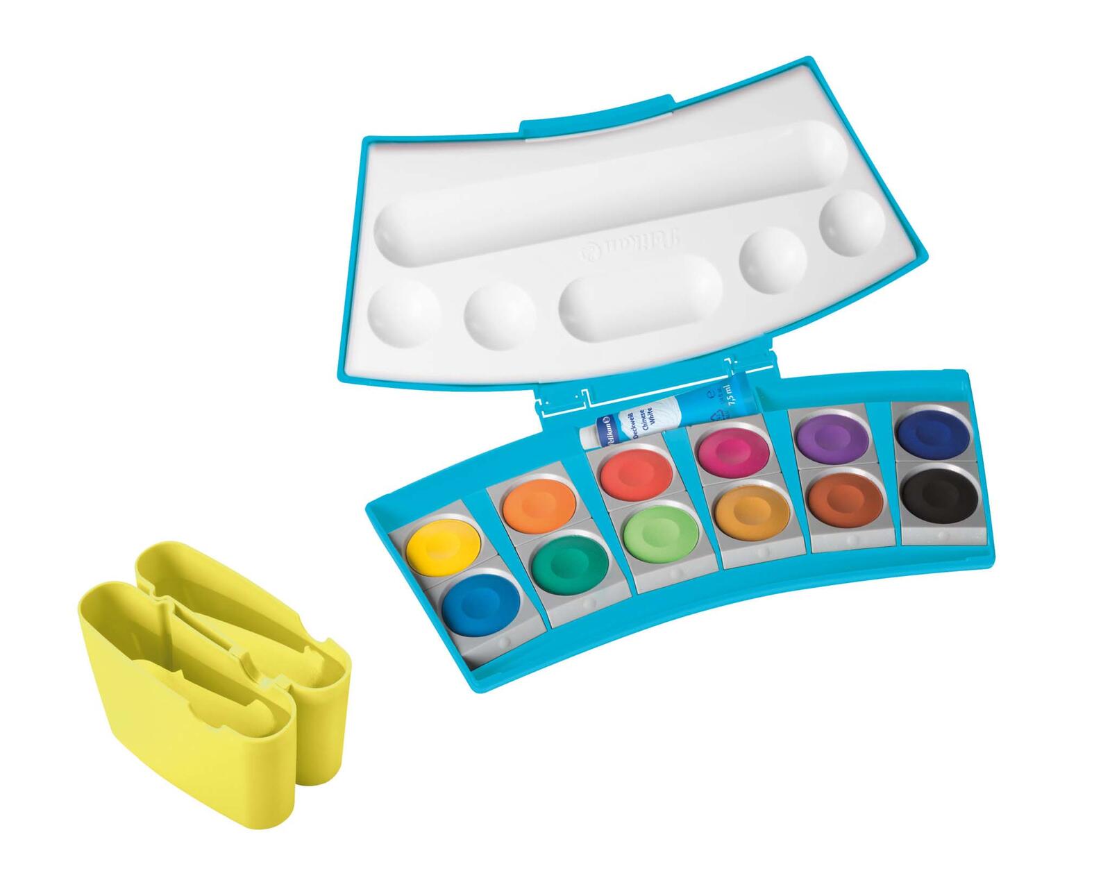 Pelikan Wasserfarbkasten 2 Wasserboxen + Deckweiß und 12 Farben 300008242