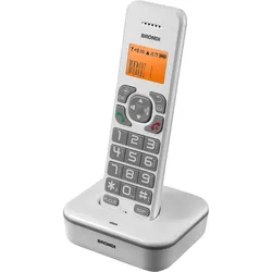 Brondi Cordless Bravo Star, Telefon, Grau, Weiss