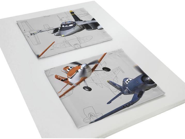 Platzset WIRTH Planes Echo Gr. 1, grau (hellgrau), B:40cm L:30cm, Obermaterial: 100% Polyester, Platzsets, Platzset, Disney