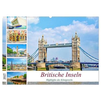 Britische Inseln - Highlights des Königreichs (Wandkalender 2027 DIN A2 quer), CALVENDO Monatskalender