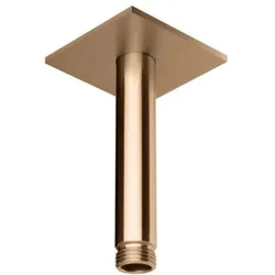 Herzbach Design iX PVD Deckenarm 21.964810.2.39 Copper Steel, für Regenbrause, 100mm, mit Rosette 70x70mm