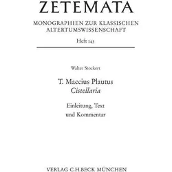 T. Maccius Plautus. Cistellaria, Fachbücher von Walter Stockert