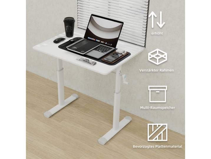 Bureau d'étude réglable pour enfants et adultes – Hauteur réglable, bureau polyvalent pour la maison/le bureau, design compact