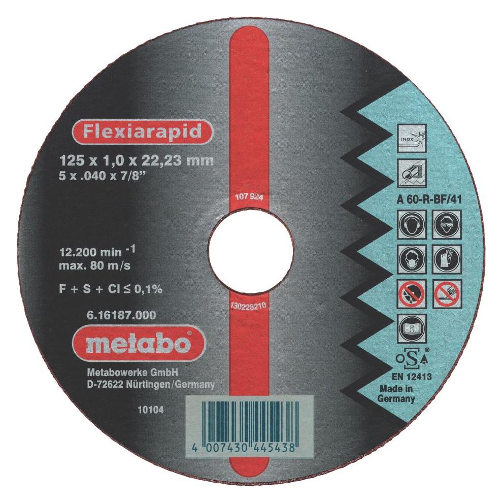 Metabo Flexiarapid 180x1.6x22.23 Inox. Trennscheibe. gera (616184000)