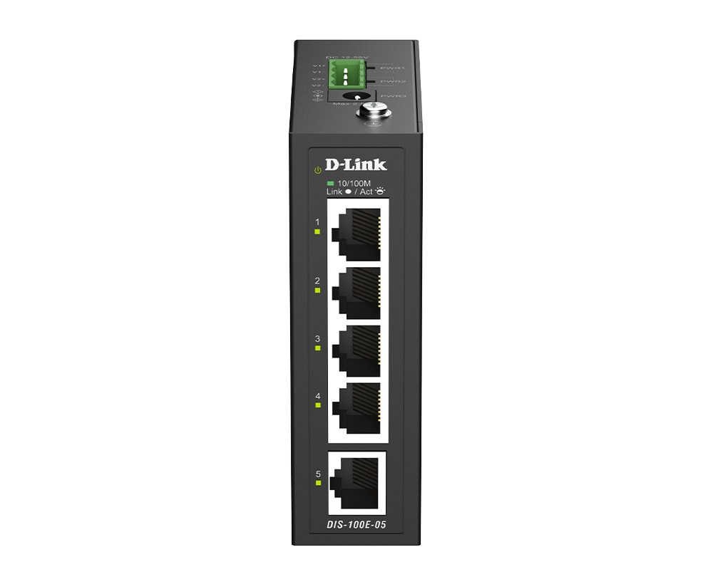 D-Link DIS-100E-05 5-Port Industrial Unmanaged Switch