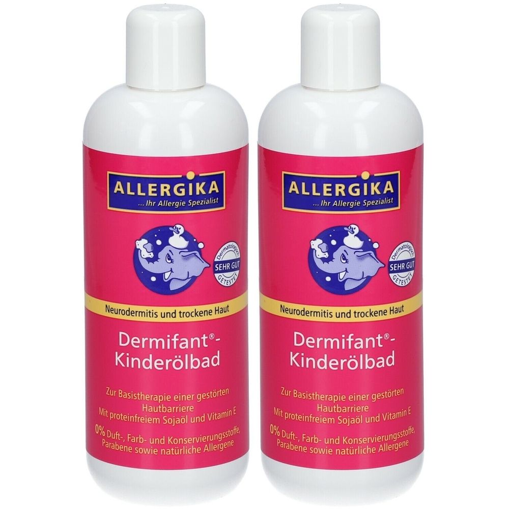 2x Dermifant Kinderölbad 2x500 ml Badeöl