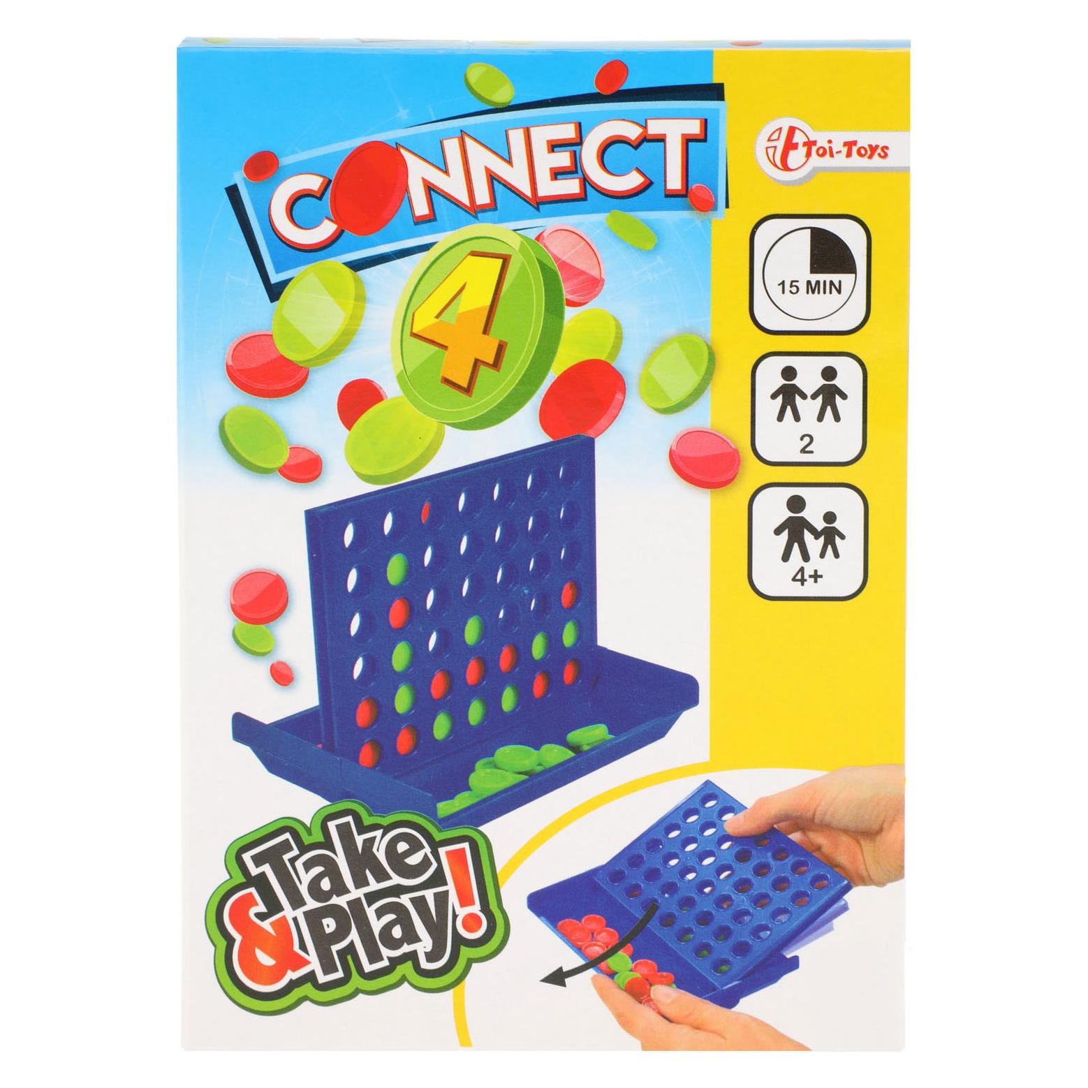 Toi-Toys Verbinden Sie 4 - Reisespiel (Deutsch, Englisch, Französisch, Italienisch, Schweizerdeutsch) (51316A)