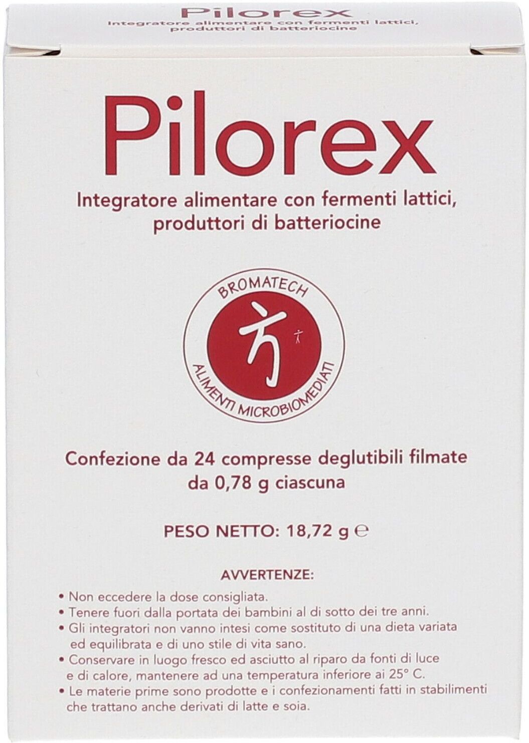 BROMATECH Srl Bromatech, Pilorex, 24 Compresse