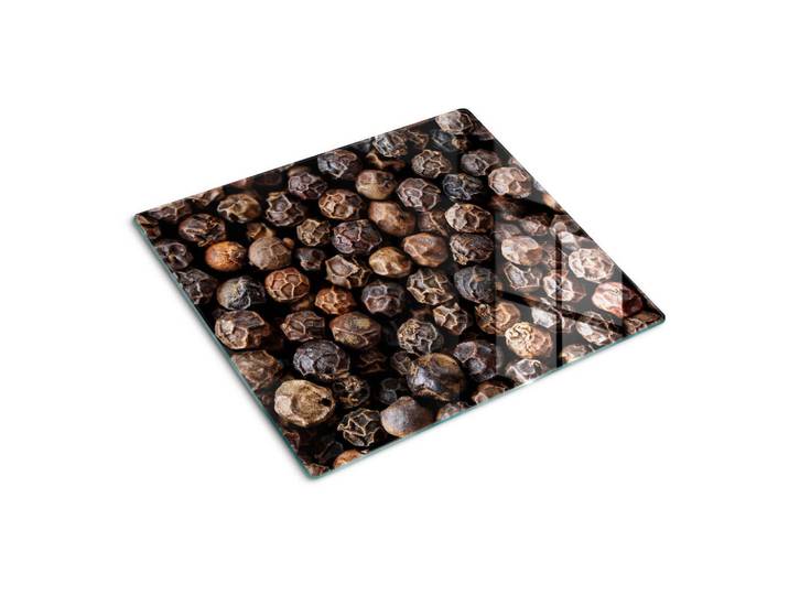 Tulup Glasplatte 60x52 cm Pfefferkörner, Braun, Glas, 60x0.4x52 cm, Küchen, Küchenelektrogeräte, Herde, Herdabdeckplatten