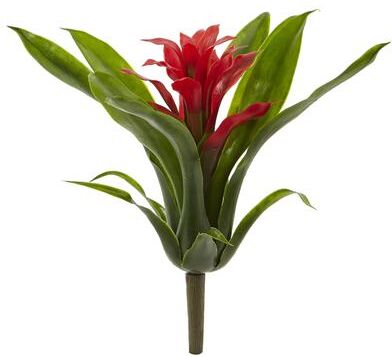 Nearly Natural "10"" Bromeliad Artificial Flower (Set of 6)"