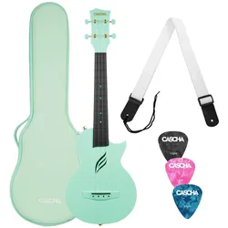 Cascha Ukulele Carbon Fibre Mint Set, Ukulele, Grün