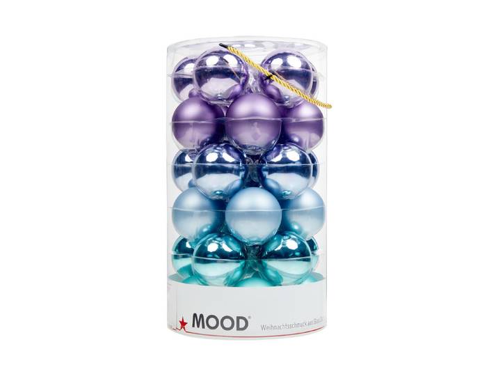 Mood Glaskugel hellila/türkis/lila 60mm