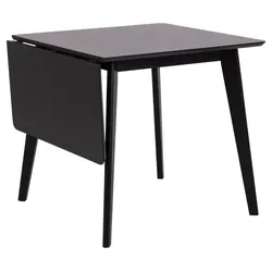 Actona Esstisch mit Klappen Roxby 80/120 x 80 cm Holz Schwarz