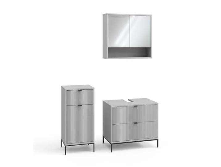 Vicco Badmöbel-Set Eliza, Grau 70 cm