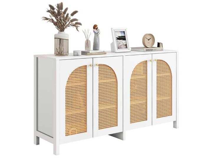 Nouveau buffet moderne de style minimaliste Premium sense 4 portes en rotin poignée en métal buffet simple pour