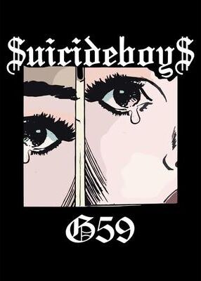 Inspired Finds Vintage Suicideboys Album Canvas Poster Hip Hop Wall Art Room Decor g59 Eyes 11.8x16.5in Unframed