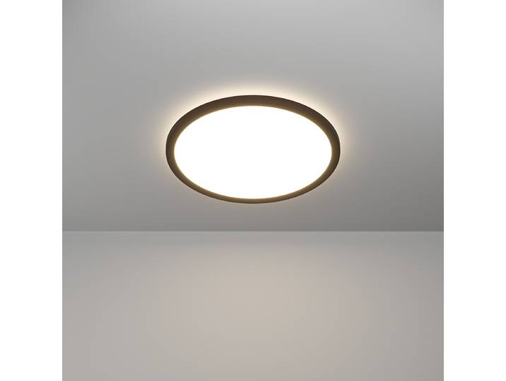 Plafonnier LED rond Ø 39cm Noir/Noir polycarbonate LED Module LED