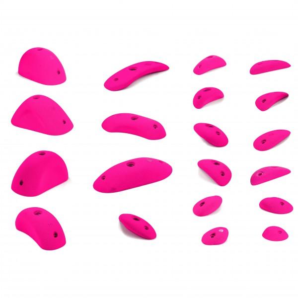blue pill - Extrem Boulder - Klettergriffe Gr XS-XL rosa/weiß