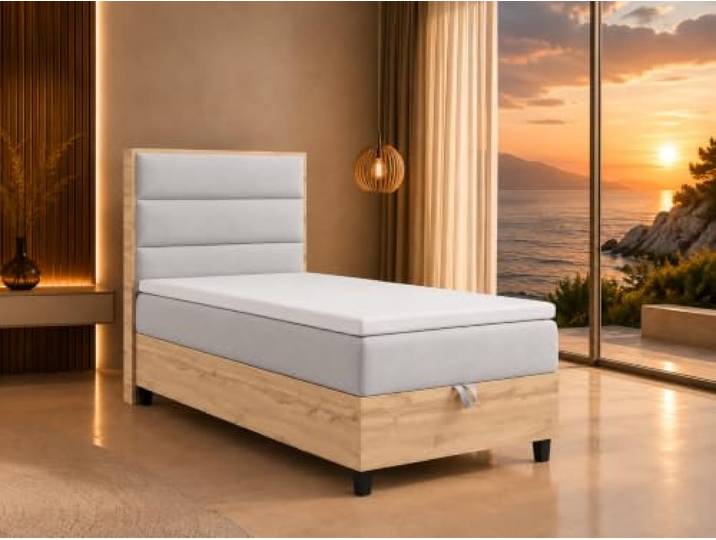 Best For Home Trinity K-1 Plate Single Boxspringbett 100x200 cm mit Topper