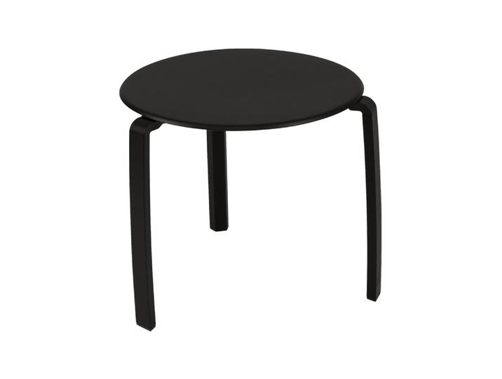 Beistelltisch, Aluminium, Lakritze, Ø 48 cm, 44 cm Höhe, Modern, Fermob