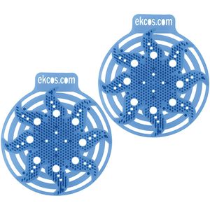 Diversey Urinalsieb Ekcos Power Screen, PWR3B10, 200 x 185mm, blau, mit Duft, Blue Fresh, 2 Stück