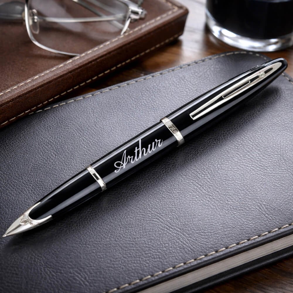 Ocadeau Stylo Waterman CARENE laque noir ST plume
