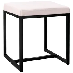 CLP Sitzhocker Barci B Stoff   Farbe: creme, Material: Stoff