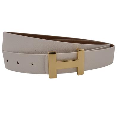 Ledergürtel ANNAMATONI "AnnaMatoni Ledergürtel Goldi Ledergürtel Goldi", Damen, Gr. TW75 - 90cm Gesamtlänge, weiß (weiß 100), 100% Leder, Gürtel Ledergürtel