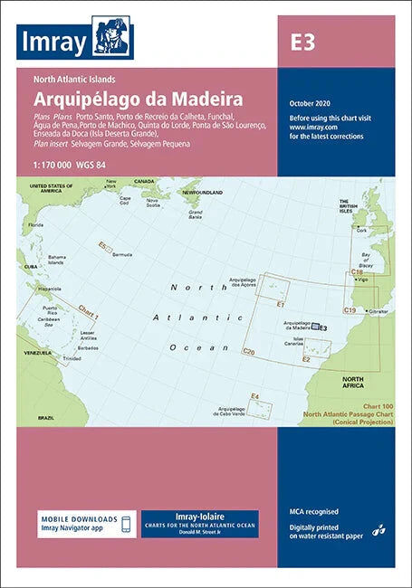 Carte marine E3 - Madeira Archipelago 1/170   Imray
