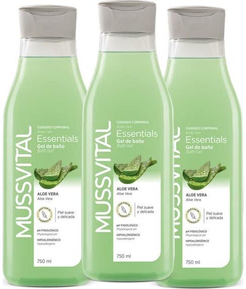 MUSSVITAL Essentials Gel de Baño Aloe Vera 3x750ml