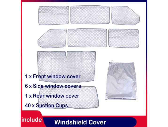 Couverture d'écran avant de fenêtre, couverture de pare-brise, couverture d'écran interne de fenêtre avant, ensemble de pare-soleil pour Volkswagen T5 T6