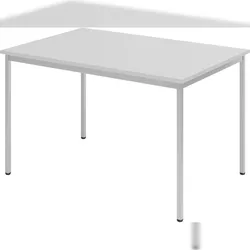 bümö Tisch, Multifunktionstisch 120 x 80 cm in grau - Besprechungstisch, Konferenztisch, Meetingtisch, Mehrzwecktisch, Pausentisch, Besprechungsraum,