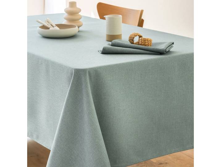 Nappe en polyester vert sauge 150x350cm