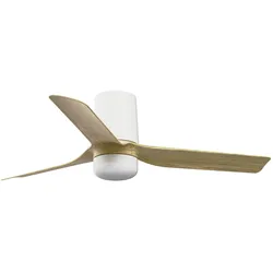 DC Deckenventilator Mini Punt Tub Weiß-Ahorn mit LED