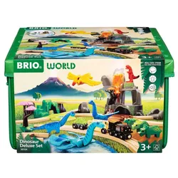 BRIO World – 36104 Dinosaurier Deluxe Set | 45-teiliges Zugset für Kinder ab 3 Jahren