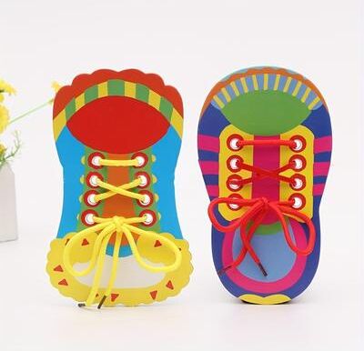 Perfect Picks Market Learn To Tie Shoelaces Toy, Fine Motor Skills Educational Toy For Boys And Girls, Shoelace Threading Teaching Toys 2pcs