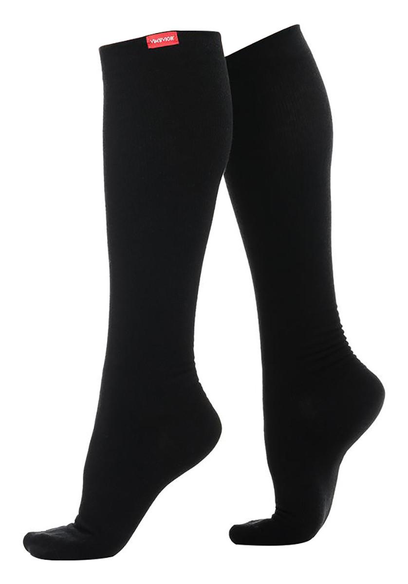 VIM&VIGR - Merino Wool Graduated Compression Socks 15-20 mmhg für Männer & Frauen - Schwarz