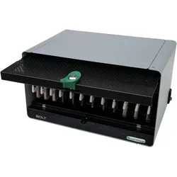 LocknCharge Bolt 12 Phone Charging Station w/USB-C to USB-C Cables - UK/EU (12 Ports), USB Ladegerät, Grau, Schwarz