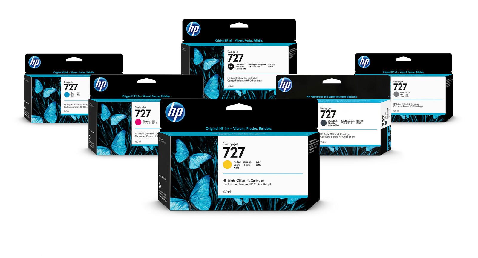 HP Inc. HP Original 727 Druckerpatronen - 6er Multipack OP72set